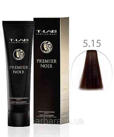 Крем-фарба для волосся T-LAB Professional Premier Noir Colouring Cream 5.15 світло-магановый брюнет Київ