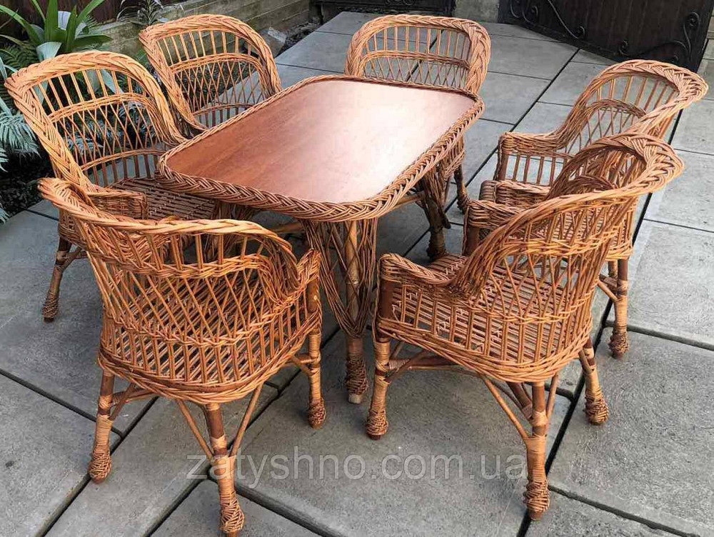 Мебель плетеная в холл |Мебель из лозы с большим столом |мебель плетеная из лозы Киев - изображение 3