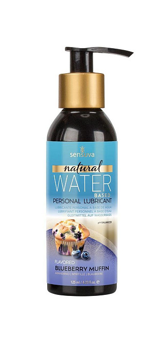 Змазка на водній основі Sensuva Natural Water-Based Blueberry Muffin 125мл без гліцерину і парабенів Sex Aura Київ - фото 1