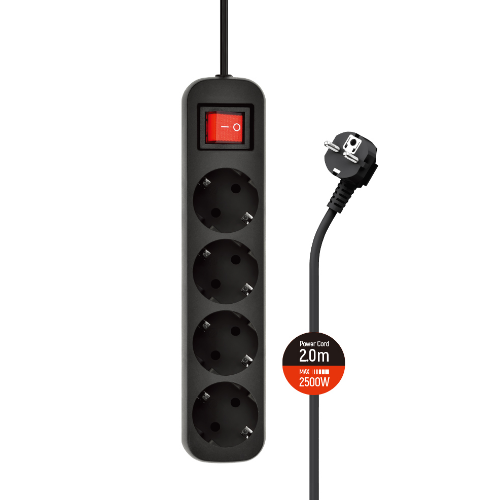 Фільтр мережевий 4 розетки 2м чорний CW-PSEA42BK ColorWay Житомир - изображение 7