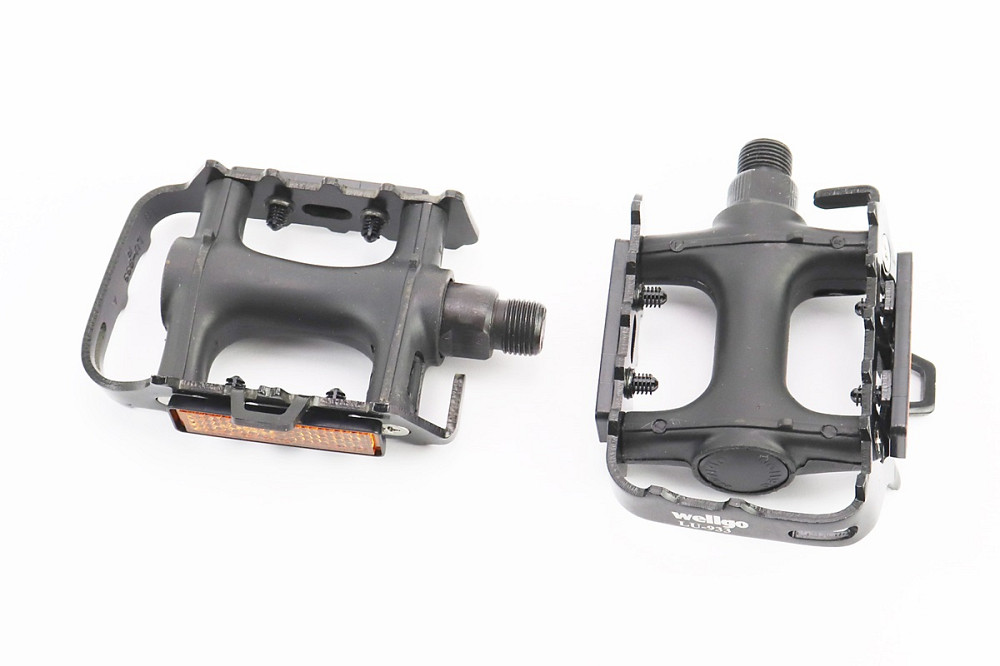 Педалі MTB 9/16" (100x75x33mm) пластико-алюмінієві, чорні LU-933 Київ - фото 1