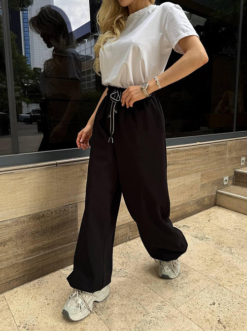 Жіночі стильні оверсайз штани турецька лакоста Одеса - фото 1