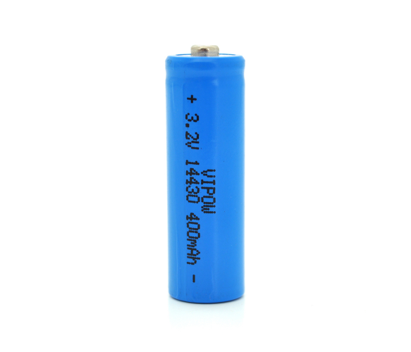 Литий-железо-фосфатный аккумулятор 14430 Lifepo4 Vipow IFR14430 TipTop, 400mAh, 3.2V, Blue Q50/500 Полтава - изображение 1