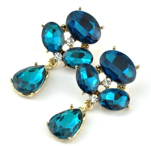 Серьги с синими камнями СГ3310-3 Киев - изображение 1