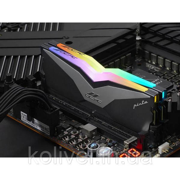 DDR5 32Gb 5600MHz (2*16Gb) OCPC PISTA RGB C36 Titan, Retail Kit (MMPT2K32GD556C36T) Київ - фото 6