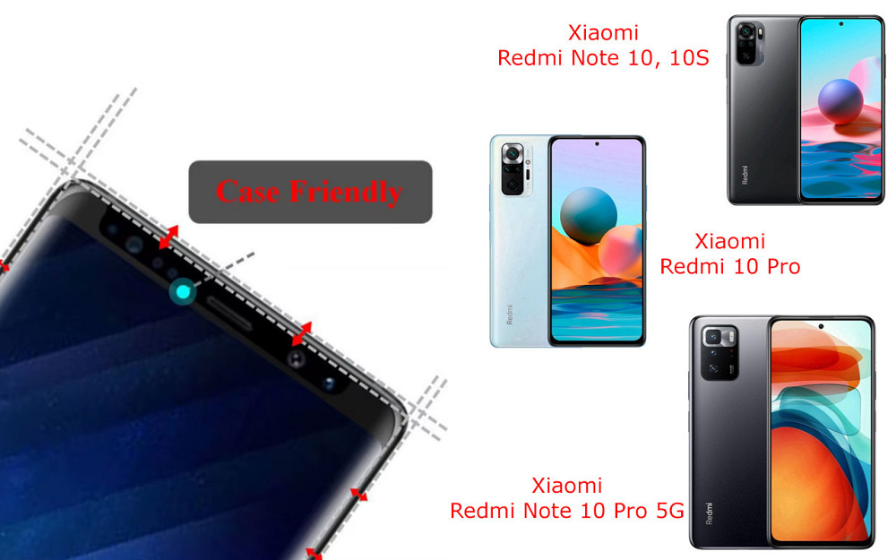Захисне скло HyperGlass Pro для Xiaomi Redmi Note 10, 10S, 10 Pro, 10 Pro 5G – максимальна чутливість та захист Київ - фото 4