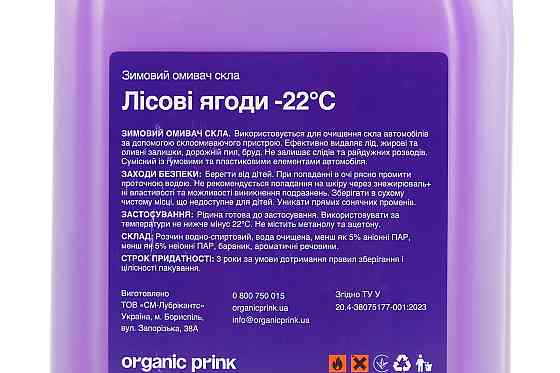 Рідина для очищення скла -22°С (в бачок омивача) "Лісові ягоди", фіолетова 4L Київ