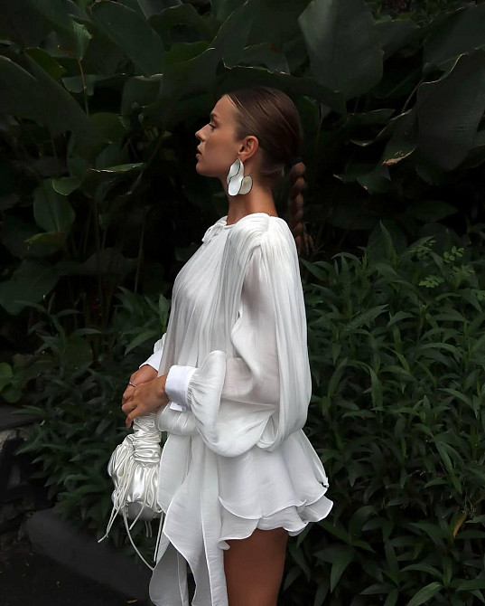 Женское легкое платье с объемной драпировкой шелк армани Одесса - изображение 4