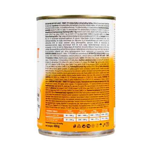 Корм вологий Brit Care Pate and Meat для дорослих собак з індичкою 400 г Київ
