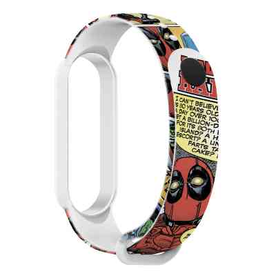 Ремінець до фітнес браслета Armorstandart Superhero для Xiaomi Mi Band 7/6/5 DP Comix White (ARM59252) Вінниця