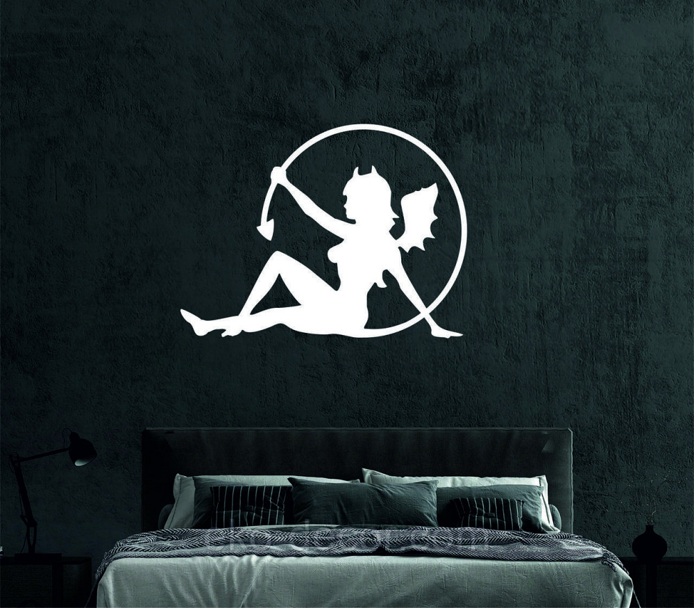 Декоративное настенное Панно «Дьяволица», Декор на стену 50*37 см, Белый Киев - изображение 3