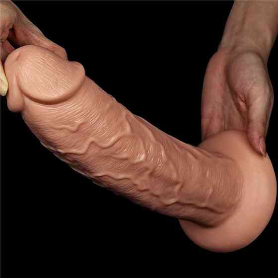 Вібратор на присосці з пультом керування 11'' Realistic Sex Aura Київ