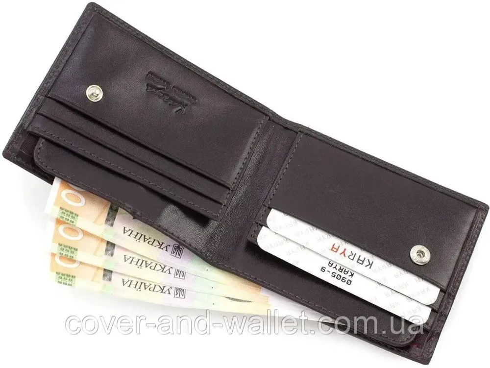 Тонкий чоловічий шкіряний гаманець маленького розміру Karya 0905 Київ - фото 5