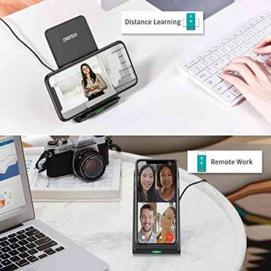 Бездротова зарядка CHOETECH 2-в-1, зарядна підставка + пад 10W Qi для iPhone, Samsung, AirPods, комп Київ