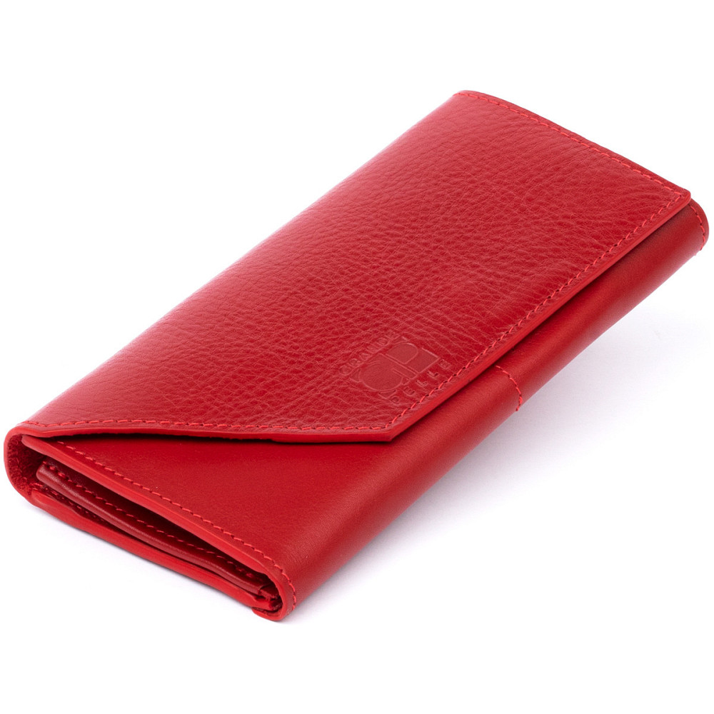 Горизонтальний клатч глянсовий на магніті Червоний (GRANDE PELLE) Київ - фото 5