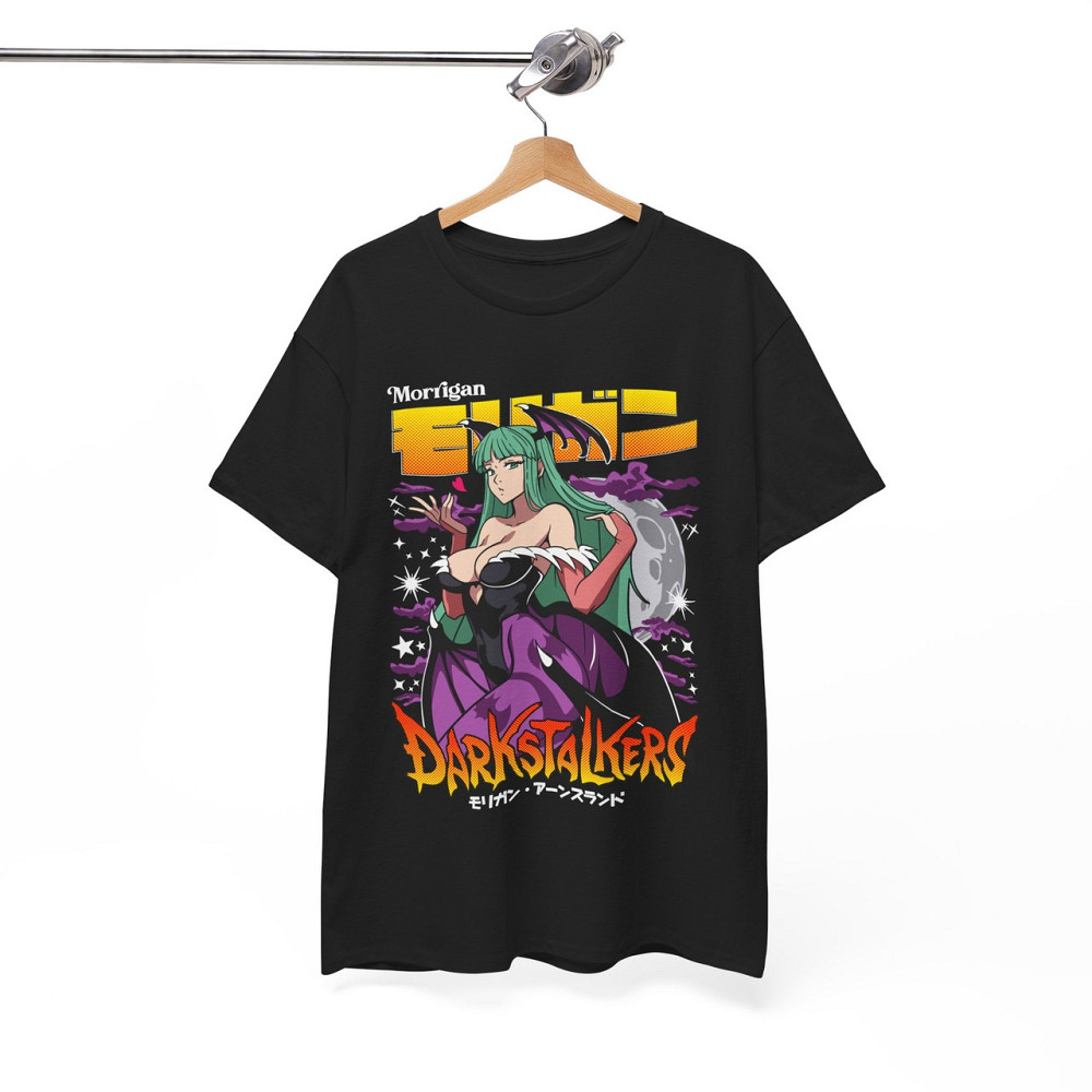 Футболка для хлопчика з аніме принтом Морріган Аенсланд Дарксталкерс Аніме оверсайз (зріст від 165 до 180) Чорний AnimeJ0187m Дніпро - фото 7