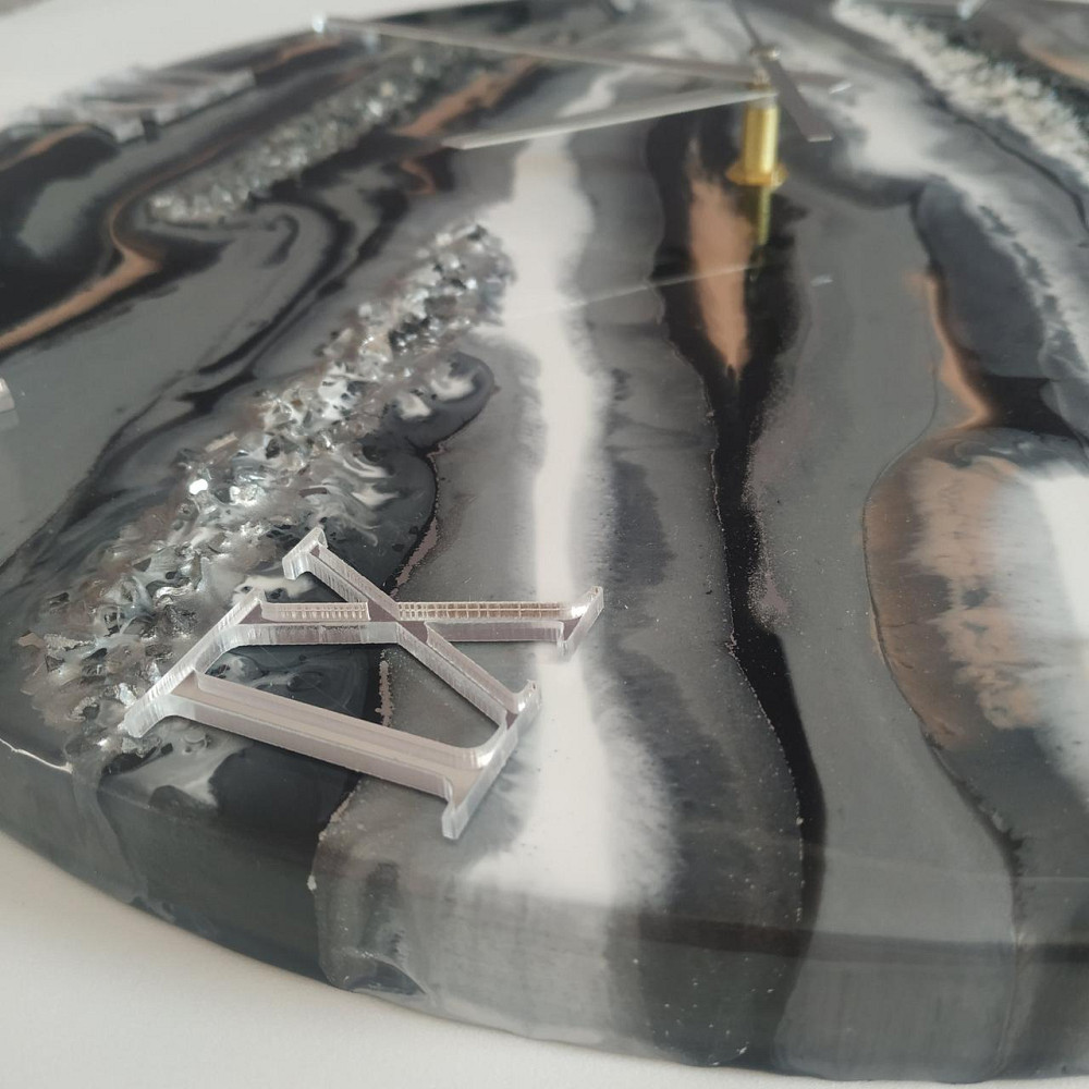 Часы настенные 40 см из эпоксидной смолы ручной работы Днепр - изображение 2