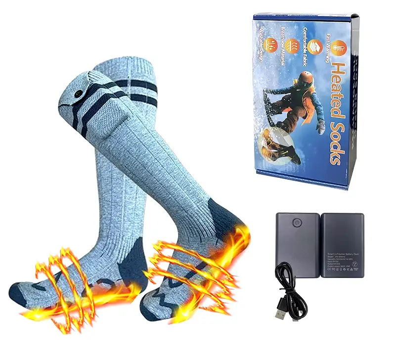 Шкарпетки з підігрівом ZBHSWZ07 з блоком живлення 5000mAh 38-44р. (Сірі) Вінниця - фото 2