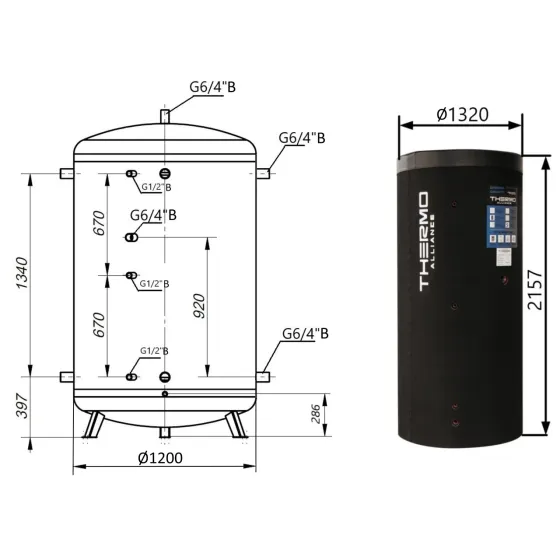 Теплоакумулятор Thermo Alliance TA-TAM-00 2000 60 мм Київ