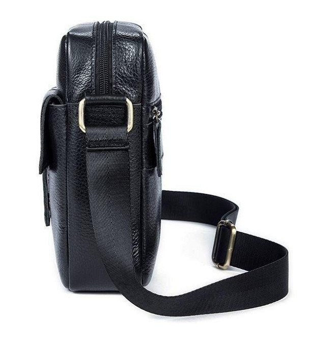 Сумка чоловіча флотар Чорна (Vintage) Київ - фото 6