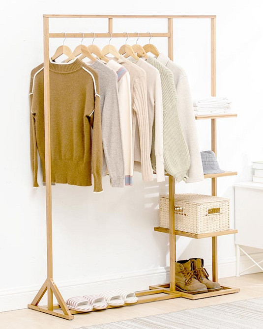 Стійка вішалка для одягу "Бургас 175х120" бланже Миколаїв - фото 1