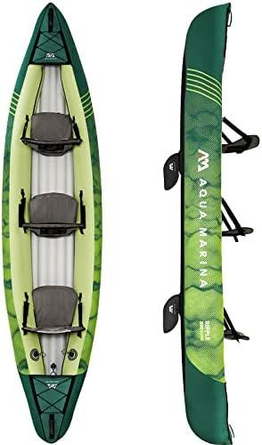 Каяк надувной трехместный Aqua Marina Ripple-370 длина 370 см зеленый Киев - изображение 8