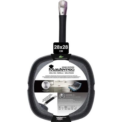 Сковорода MasterPro Home edition, гриль 28 х 28 см (BGMP-3292-BK) Винница - изображение 2