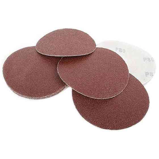 Коло наждачне самоклеюче 125 мм, папір клас С, щільність 120 г/м2, К80, уп. Мукачево