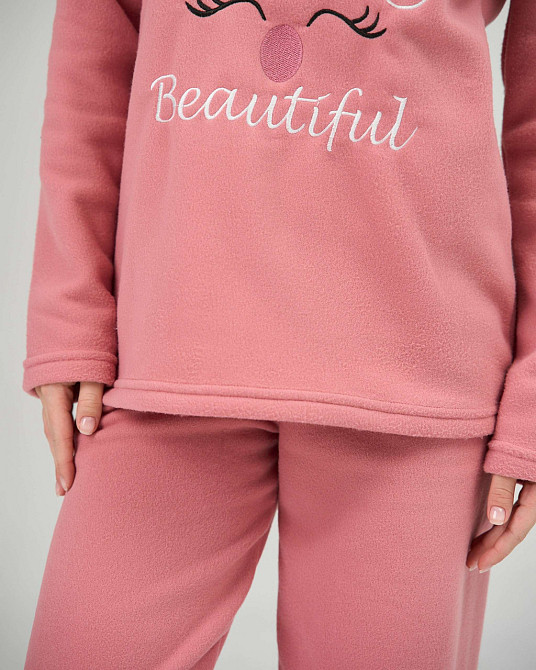 Женская теплая пижама со штанами Флис - Олень в шапке Lady Secret 94109 S Киев - изображение 2