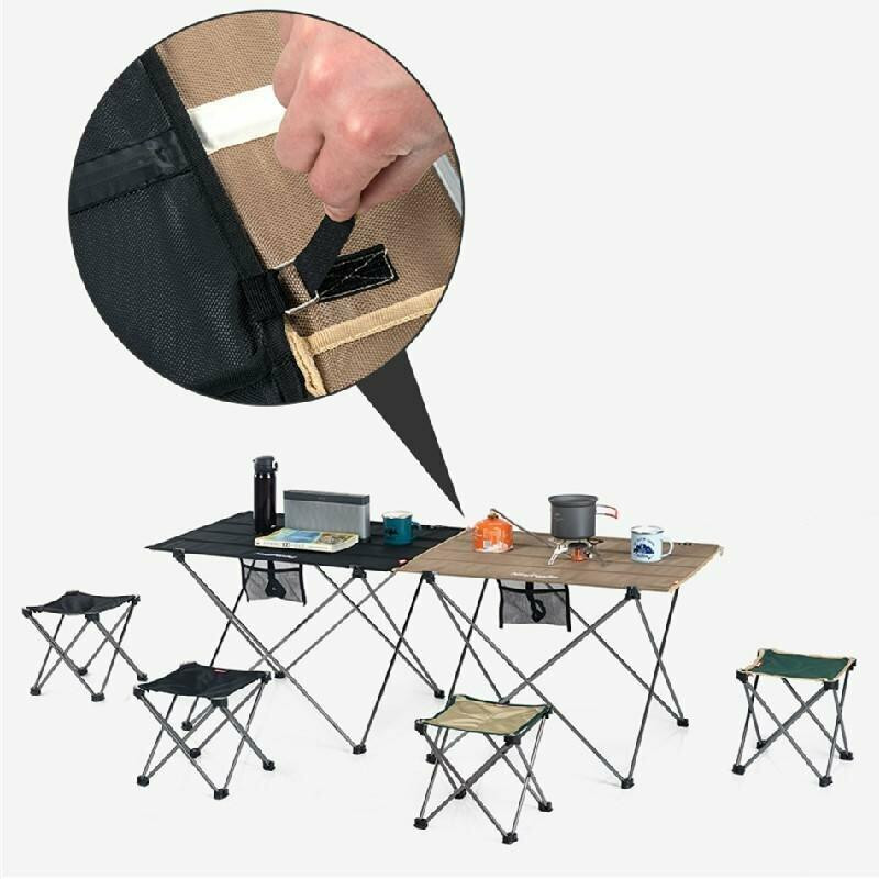 Розкладний стіл Naturehike NH20JJ020 1680D Oxford алюміній (Чорний) розмір L Вінниця - фото 3