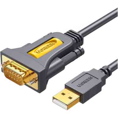 Кабель для передачи данных USB to COM M 2.0m DB9 RS-232 CR104 black Ugreen (20222) Винница