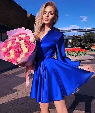 Женское вечернее романтичное мини платье шелк Електрик Одесса