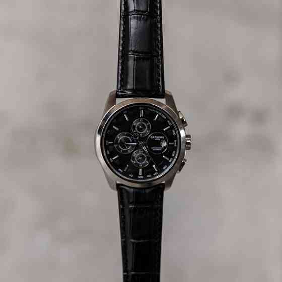 Годинник чоловічий механічний Carnival Genius Silver Honey (2 ремінці) Київ