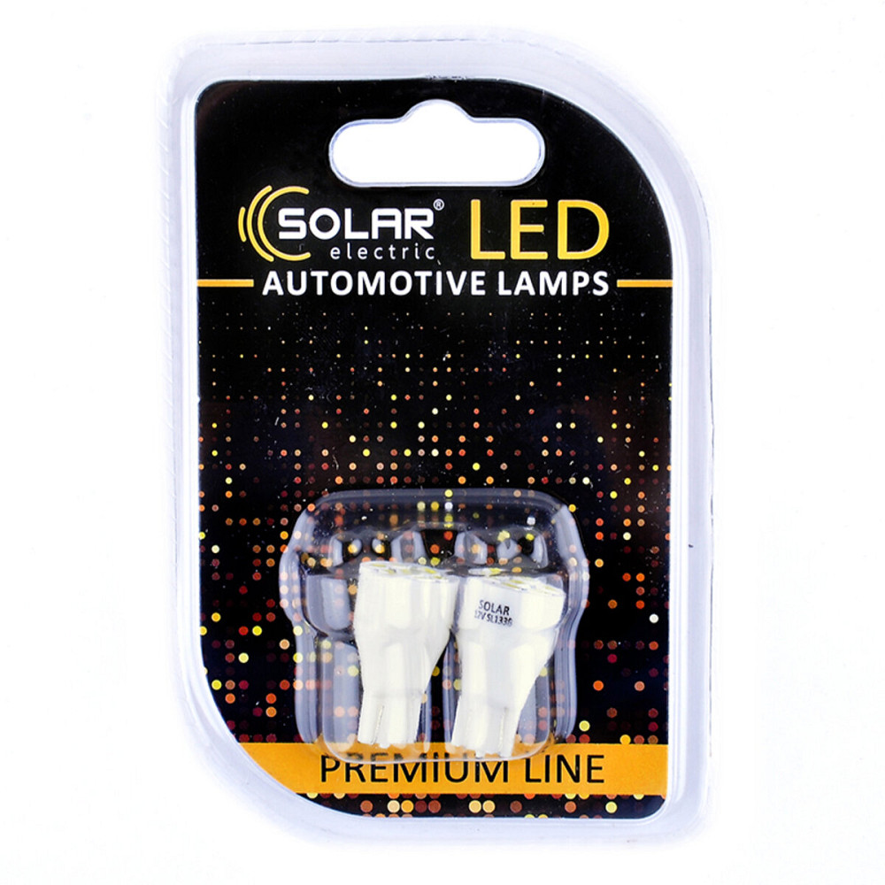LED автолампа Solar 12V T10 W2.1x9.5d 7SMD white, 2шт Киев - изображение 1