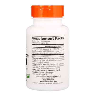 Антиоксидант Doctor&apos;s Best Коензим Q10 Високої абсорбацию 400 мг, BioPerine, 60 желатин (DRB-00157) Вінниця
