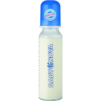 Бутылочка для кормления Baby-Nova стеклянная 250 мл (3960300) Винница - изображение 1