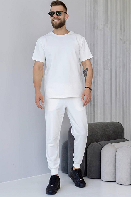 Штани джогери чоловічі TotalFit EM1 XL, Білий Київ - фото 1