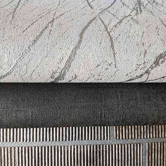 Шпалери вінілові на флізелін Rasch Factory 0.53х10,05 абстракція зріз каменю під мармур сірі сріблясті 428933 Київ