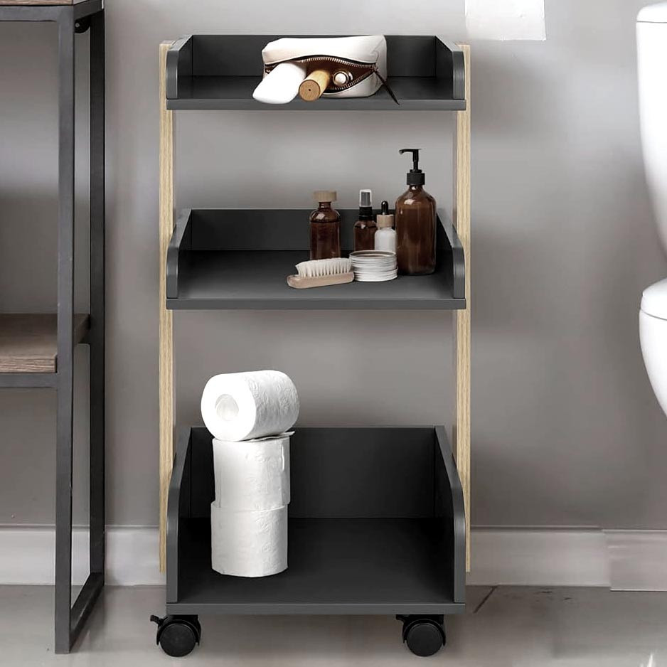 Этажерка для ванной на колёсиках 