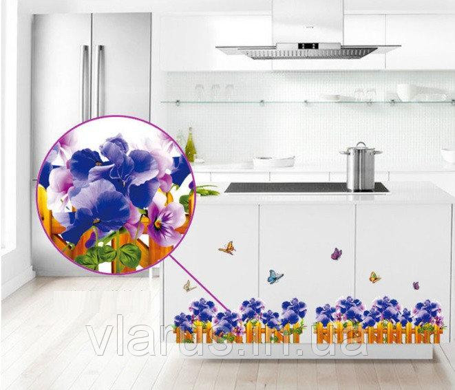 Интерьерная наклейка на стену Забор с цветами Киев - изображение 6