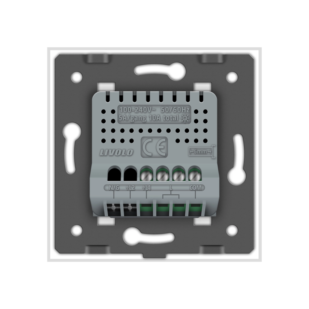 LIVOLO Розумний сенсорний прохідний/перехресний EC вимикач 1 сенсор LIVOLO білий матове скло Коломия - фото 6