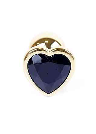 Анальна пробка - Jewellery Gold Heart Plug Black Sex Aura Київ