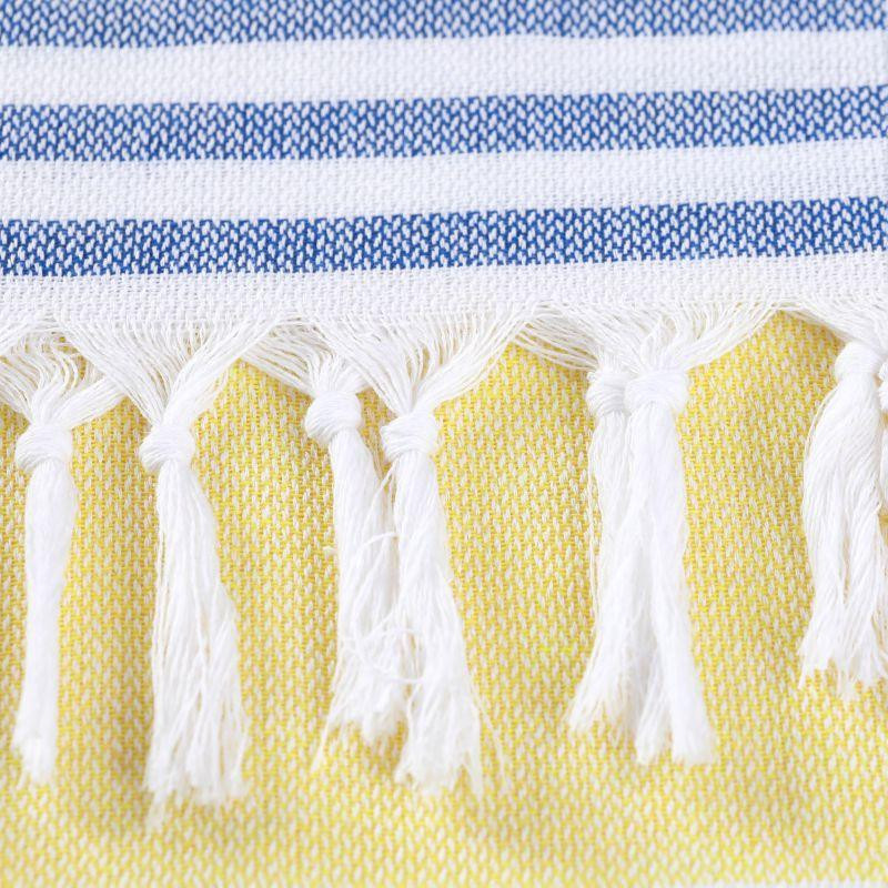 Полотенце пештемаль Lovely Svi хлопковое, пляжное, хамам, spa - XХL 100x180 см Yellow/Blue Stripes Киев - изображение 5