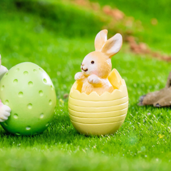 Кролик з писанкою мініатюрны фігурки для флораріуму та великодніх композицій. № 3 Одеса