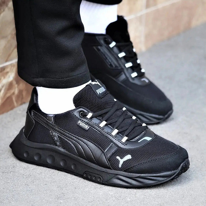 Кроссовки Мужские Puma Чёрные Пума Тканевые Текстиль (размеры: 41) Днепр - изображение 1