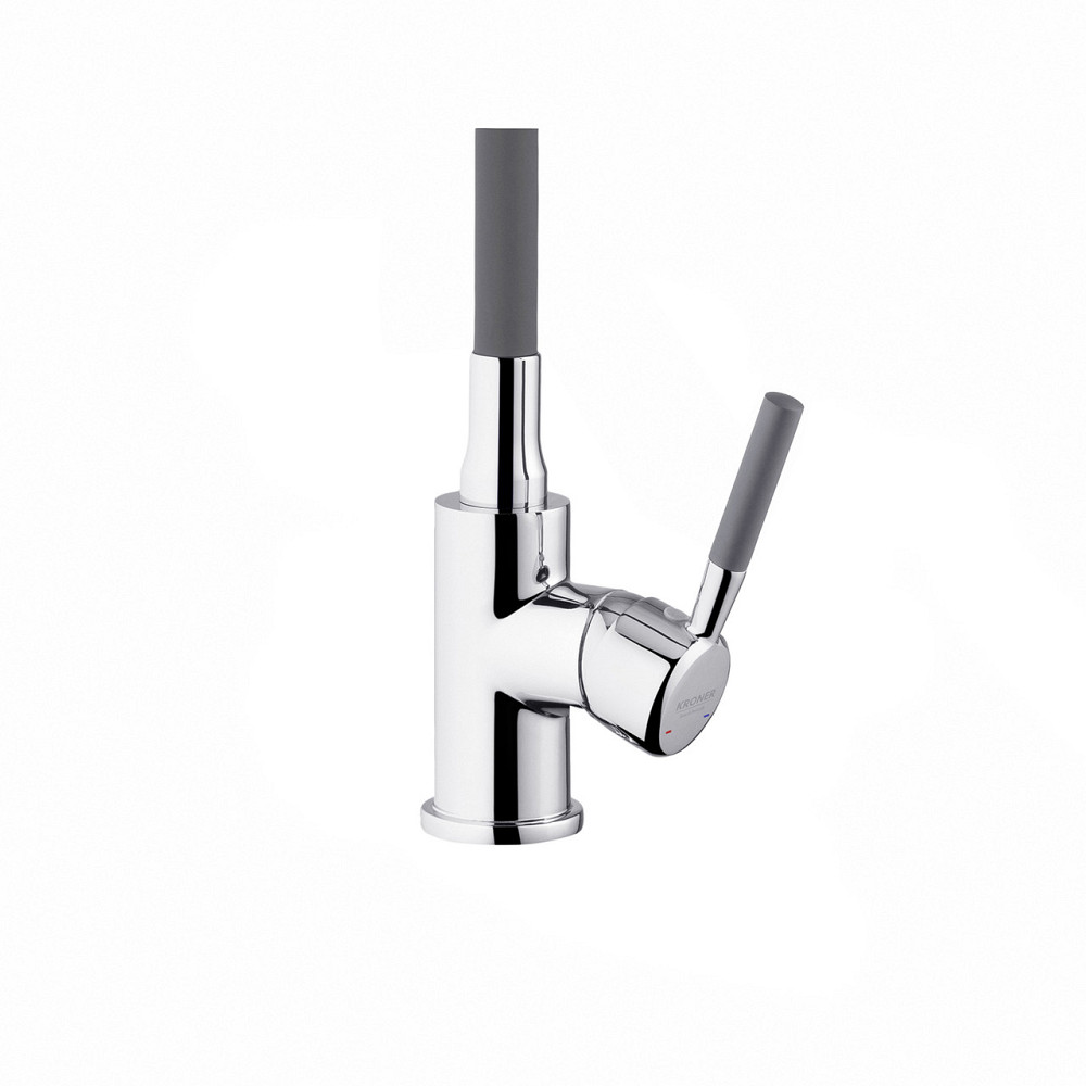 Смеситель для кухни с гибким изливом Kroner KRM Kuche - C132GRA хром/серый Киев - изображение 6