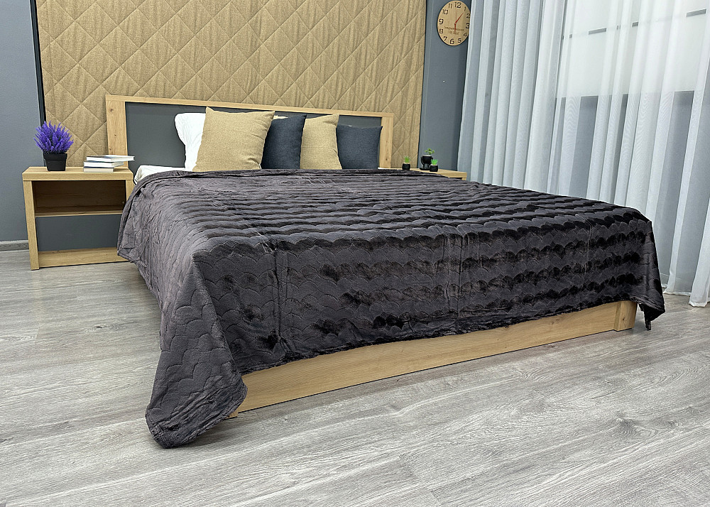 Плед-покривало 200х230 см (+-5см) Графітовий (87-251) Київ - фото 4