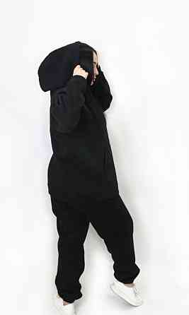 Женский спортивный теплый костюм трехнитка на флисе Черный XS/S Харьков