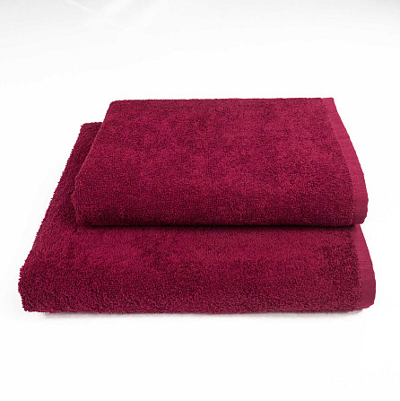 Набір махрових рушників 2шт GM Textile 50х90см, 70х140см 400г/м2 (Бордовий) Суми - фото 1
