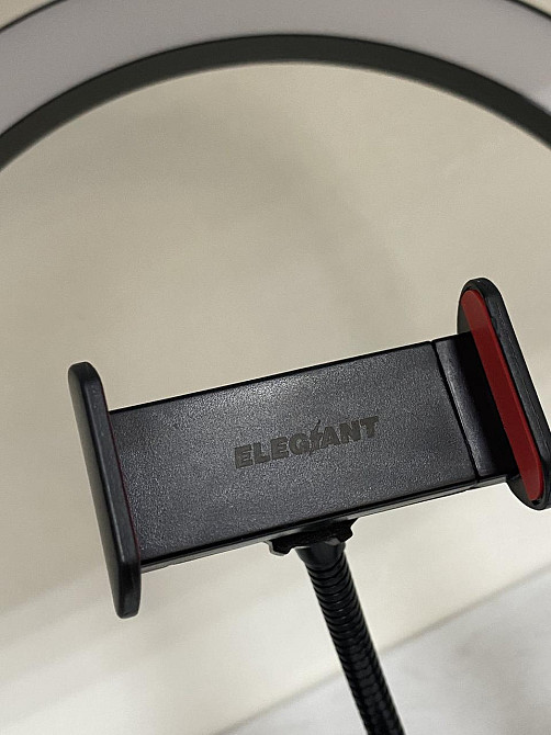 Кольцевая светодиодная LED лампа 26см ELEGIANT EGL-02 Black — Настольный кольцевой светильник 10.2